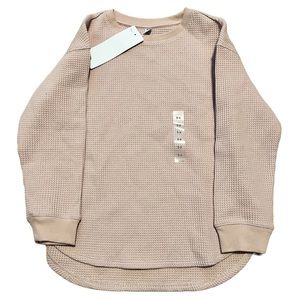 NWT UNIQLO Waffle Knit Thermal Crewneck Sweatshirt